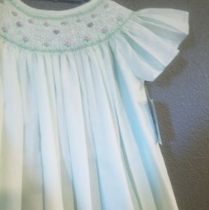 Royal child Mint green 6 months Smocked dress